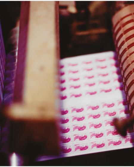 Détail de l’impression de bandes 