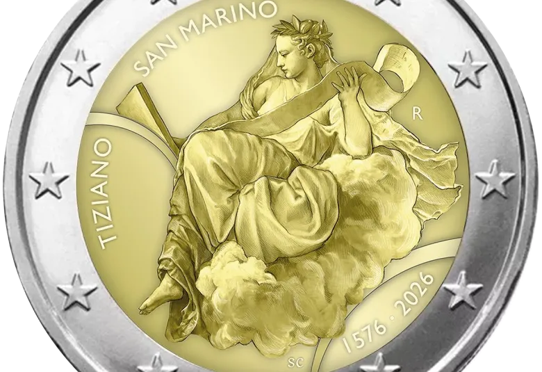 Saint-Marin 2026, 2 euros 450 ans de la mort du Titien © Divisione filatelica e numismatica 