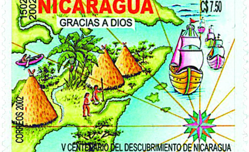 2002, n° 2543 500e anniversaire de la découverte du Nicaragua par Colomb en 1502