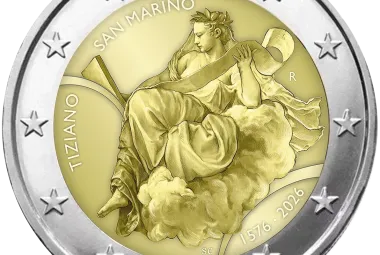 Saint-Marin 2026, 2 euros 450 ans de la mort du Titien © Divisione filatelica e numismatica 