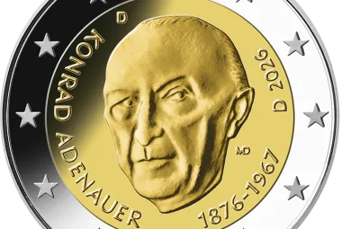 Allemagne 2026, 150 ans de la naissance de Konrad Adenauer ©Münze Deutschland 