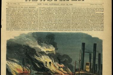 Journal illustré publié Frank Leslie ; Première page en couleur (!) du 26 juillet 1856.