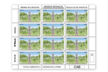 Nécropole nationale de Chasseneuil-sur-Bonnieure : un timbre-poste.
